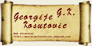 Georgije Košutović vizit kartica